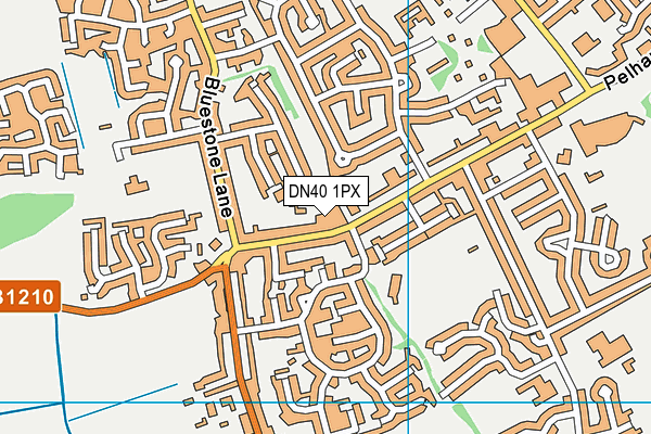DN40 1PX map - OS VectorMap District (Ordnance Survey)