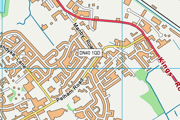 DN40 1QD map - OS VectorMap District (Ordnance Survey)