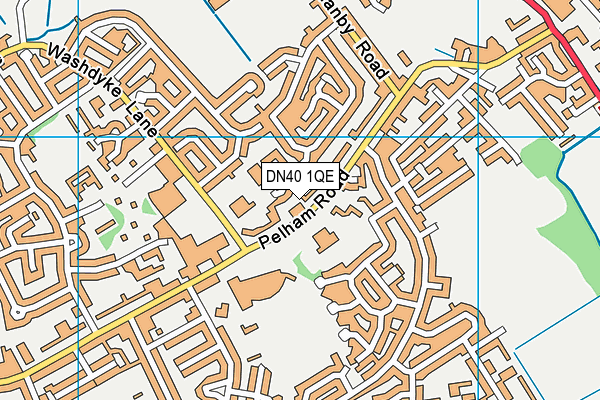 DN40 1QE map - OS VectorMap District (Ordnance Survey)