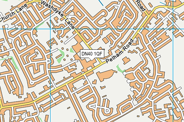 DN40 1QF map - OS VectorMap District (Ordnance Survey)
