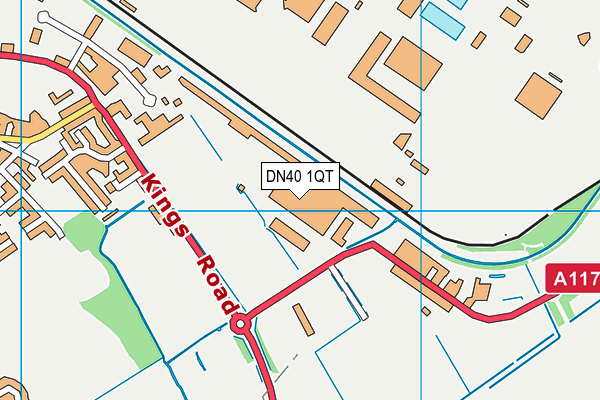 DN40 1QT map - OS VectorMap District (Ordnance Survey)