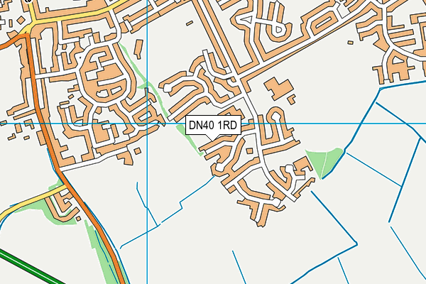 DN40 1RD map - OS VectorMap District (Ordnance Survey)