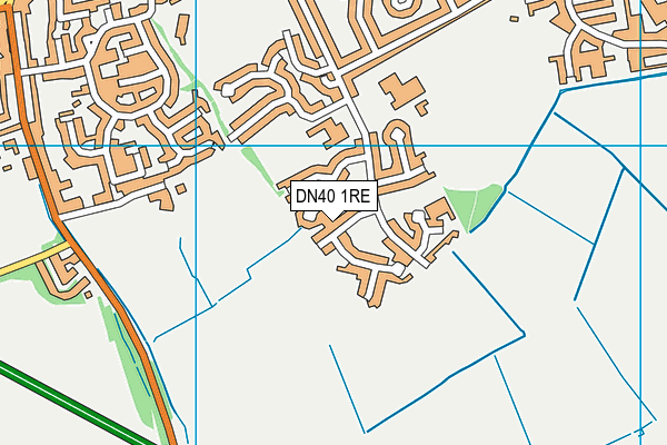 DN40 1RE map - OS VectorMap District (Ordnance Survey)
