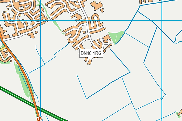 DN40 1RG map - OS VectorMap District (Ordnance Survey)