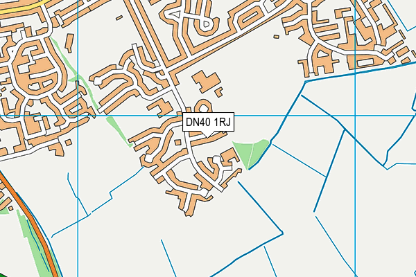 DN40 1RJ map - OS VectorMap District (Ordnance Survey)