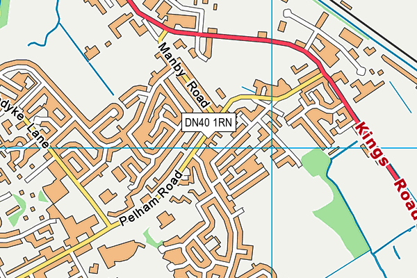 DN40 1RN map - OS VectorMap District (Ordnance Survey)