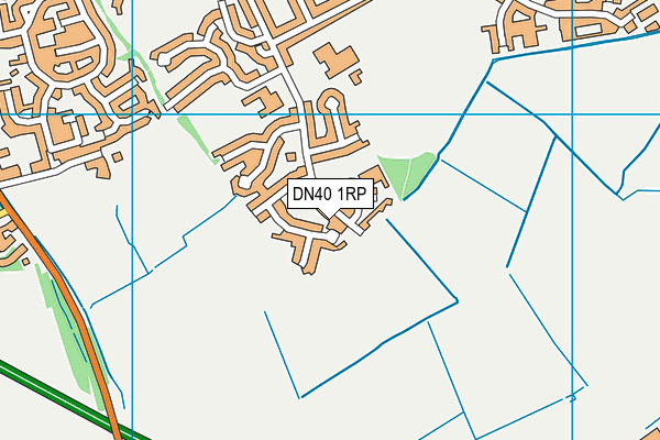 DN40 1RP map - OS VectorMap District (Ordnance Survey)