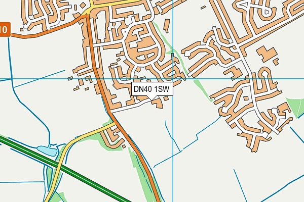 DN40 1SW map - OS VectorMap District (Ordnance Survey)