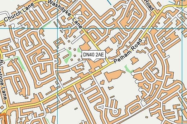 DN40 2AE map - OS VectorMap District (Ordnance Survey)