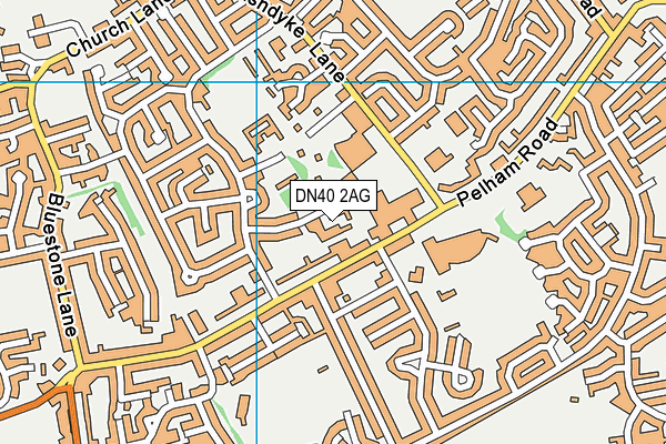 DN40 2AG map - OS VectorMap District (Ordnance Survey)