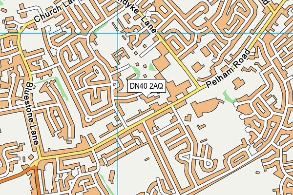 DN40 2AQ map - OS VectorMap District (Ordnance Survey)