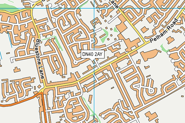 DN40 2AY map - OS VectorMap District (Ordnance Survey)
