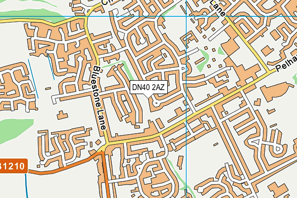 DN40 2AZ map - OS VectorMap District (Ordnance Survey)