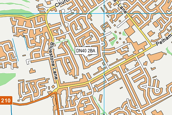 DN40 2BA map - OS VectorMap District (Ordnance Survey)