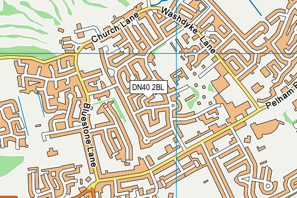 DN40 2BL map - OS VectorMap District (Ordnance Survey)