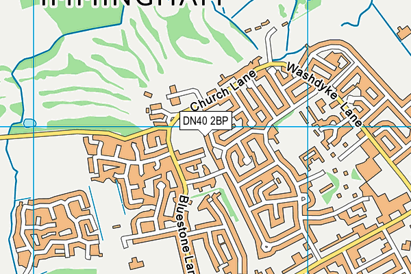 DN40 2BP map - OS VectorMap District (Ordnance Survey)