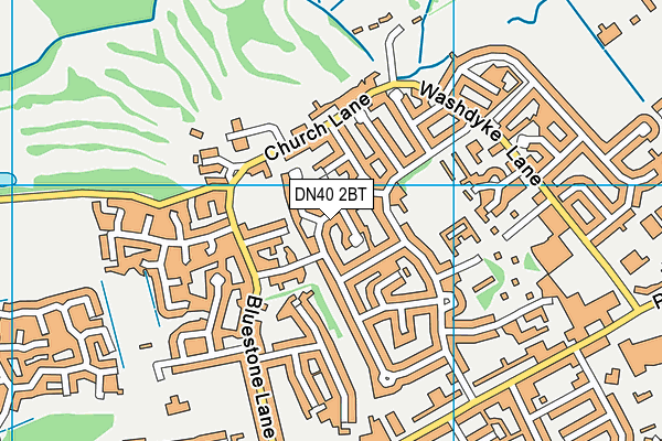 DN40 2BT map - OS VectorMap District (Ordnance Survey)