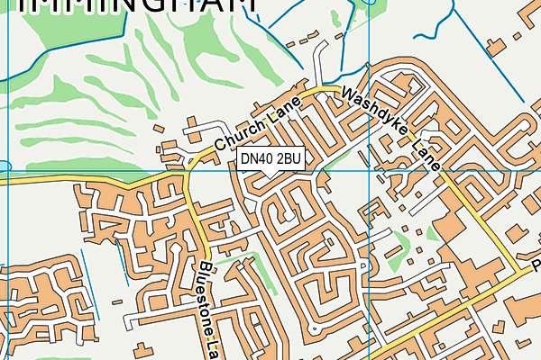 DN40 2BU map - OS VectorMap District (Ordnance Survey)