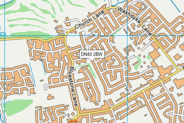 DN40 2BW map - OS VectorMap District (Ordnance Survey)