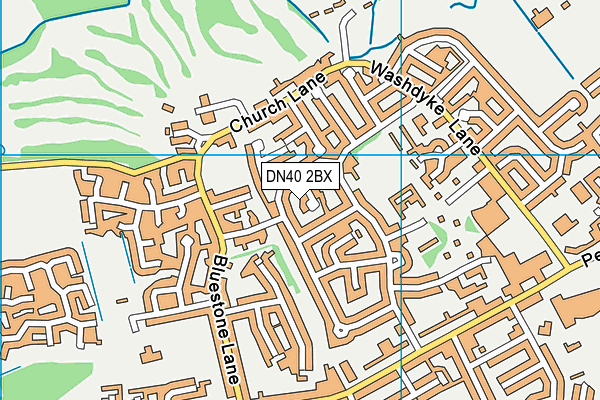 DN40 2BX map - OS VectorMap District (Ordnance Survey)