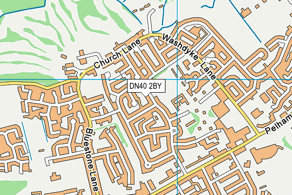 DN40 2BY map - OS VectorMap District (Ordnance Survey)