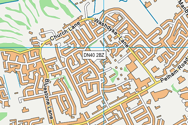 DN40 2BZ map - OS VectorMap District (Ordnance Survey)