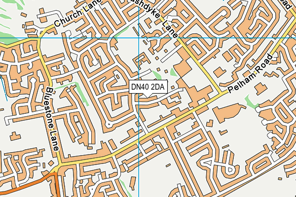 DN40 2DA map - OS VectorMap District (Ordnance Survey)