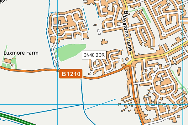 DN40 2DR map - OS VectorMap District (Ordnance Survey)