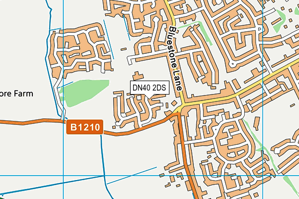 DN40 2DS map - OS VectorMap District (Ordnance Survey)