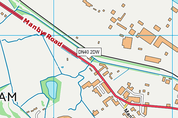 DN40 2DW map - OS VectorMap District (Ordnance Survey)