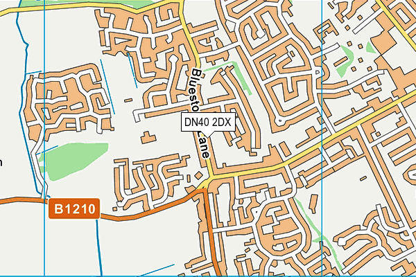 DN40 2DX map - OS VectorMap District (Ordnance Survey)