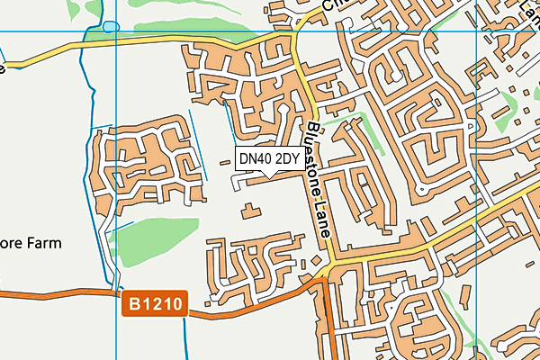DN40 2DY map - OS VectorMap District (Ordnance Survey)