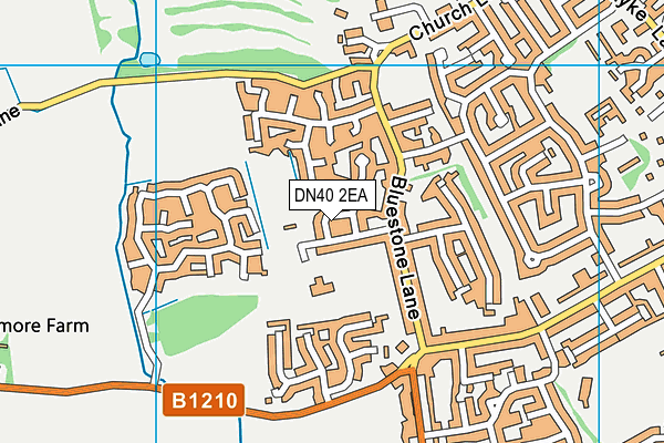 DN40 2EA map - OS VectorMap District (Ordnance Survey)