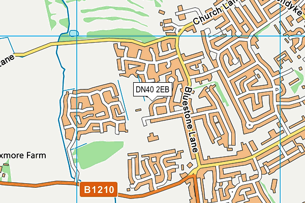 DN40 2EB map - OS VectorMap District (Ordnance Survey)