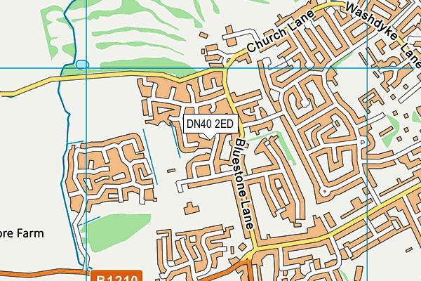 DN40 2ED map - OS VectorMap District (Ordnance Survey)