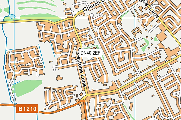 DN40 2EF map - OS VectorMap District (Ordnance Survey)