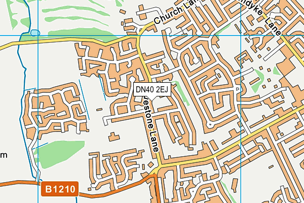DN40 2EJ map - OS VectorMap District (Ordnance Survey)