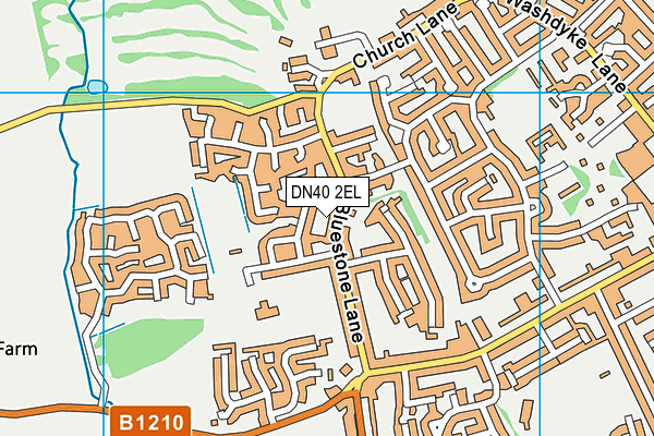 DN40 2EL map - OS VectorMap District (Ordnance Survey)