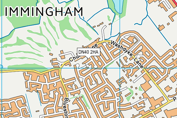DN40 2HA map - OS VectorMap District (Ordnance Survey)