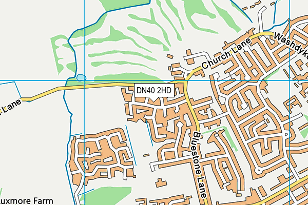 DN40 2HD map - OS VectorMap District (Ordnance Survey)