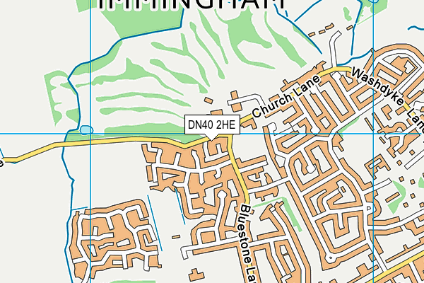 DN40 2HE map - OS VectorMap District (Ordnance Survey)