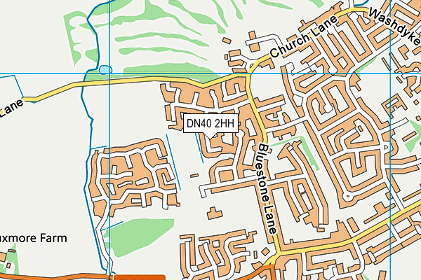 DN40 2HH map - OS VectorMap District (Ordnance Survey)