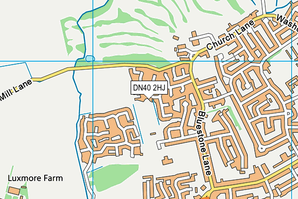 DN40 2HJ map - OS VectorMap District (Ordnance Survey)