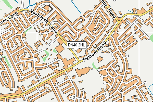 DN40 2HL map - OS VectorMap District (Ordnance Survey)