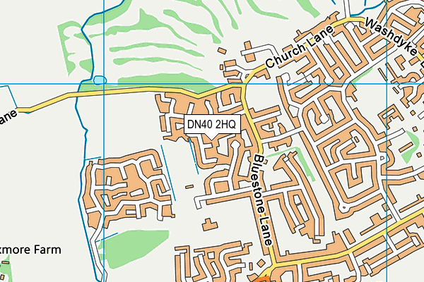 DN40 2HQ map - OS VectorMap District (Ordnance Survey)