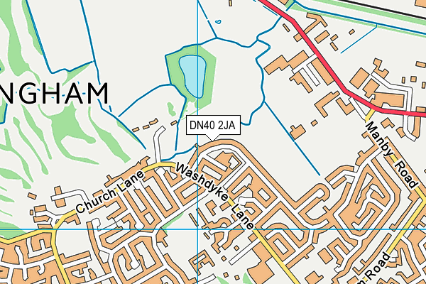 DN40 2JA map - OS VectorMap District (Ordnance Survey)