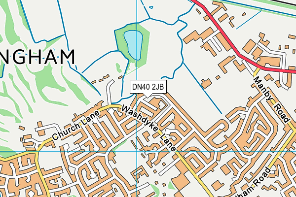DN40 2JB map - OS VectorMap District (Ordnance Survey)