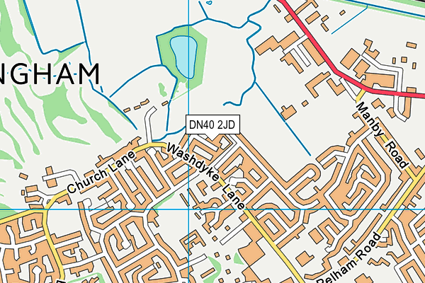 DN40 2JD map - OS VectorMap District (Ordnance Survey)