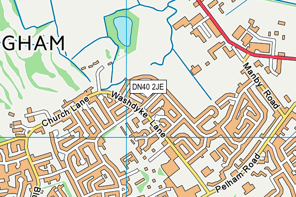 DN40 2JE map - OS VectorMap District (Ordnance Survey)