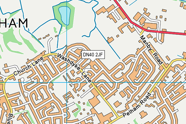 DN40 2JF map - OS VectorMap District (Ordnance Survey)